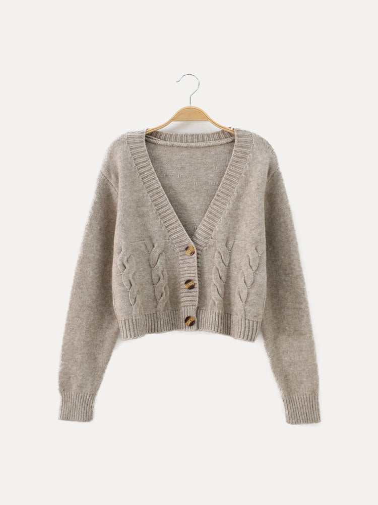 Gabriella | Women’s Cropped Button-Up Winter Cardigan