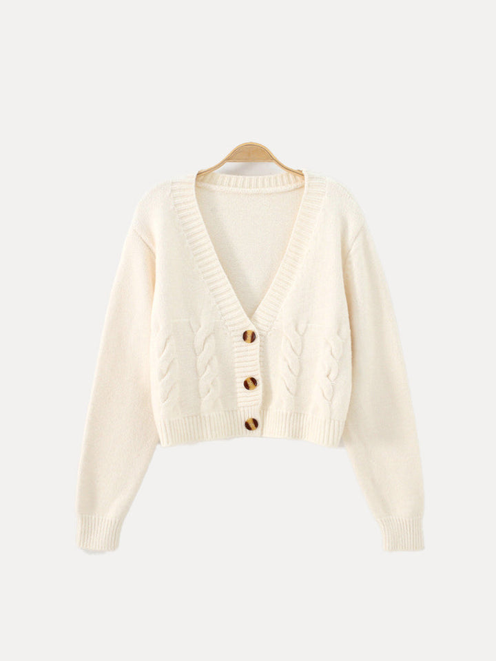Gabriella | Women’s Cropped Button-Up Winter Cardigan
