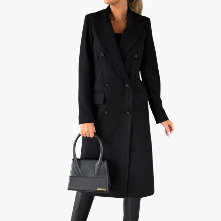 Katie | Women’s Classic Long Sleeve Double Breasted Coat