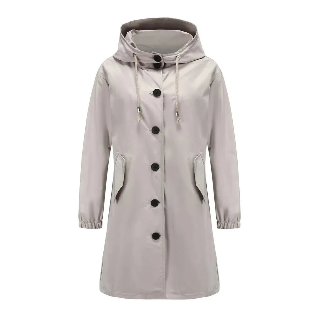 Heidi | Women Long Hooded Front Button Coat