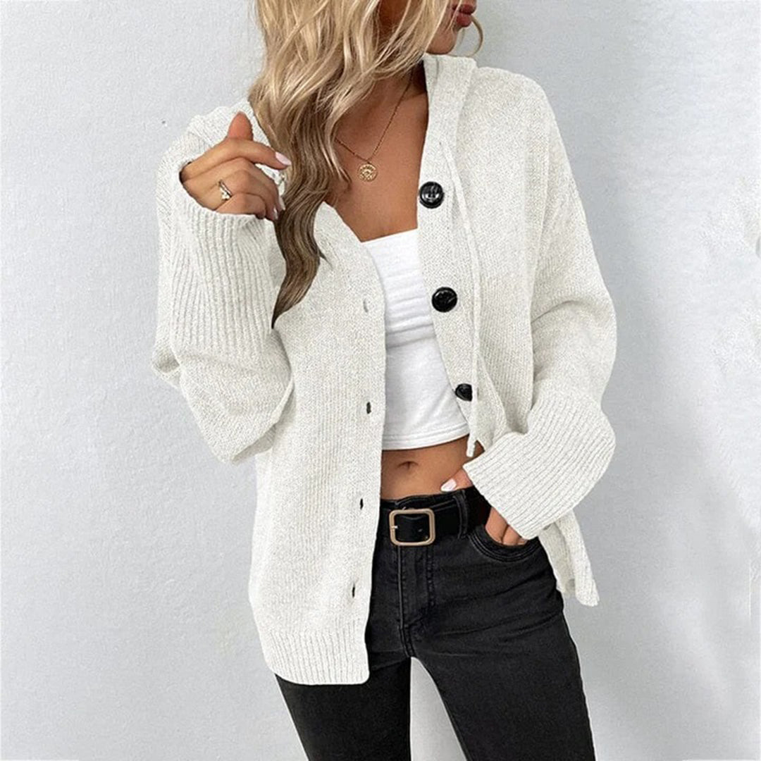 Elsie | Women’s Relaxed Fit Hooded Knit Cardigan