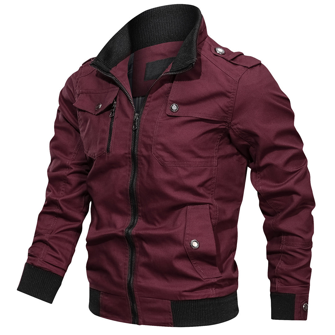 Michael | Men’s Zip-Up Utility Jacket with Ribbed Cuffs