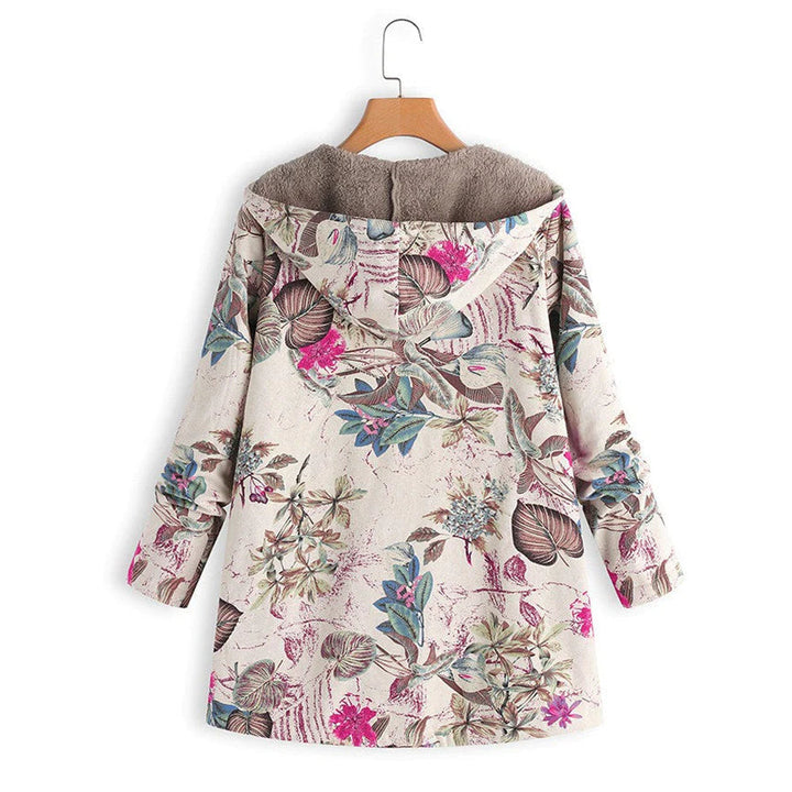 Casey | Women’s Winter Floral Coat with Hood