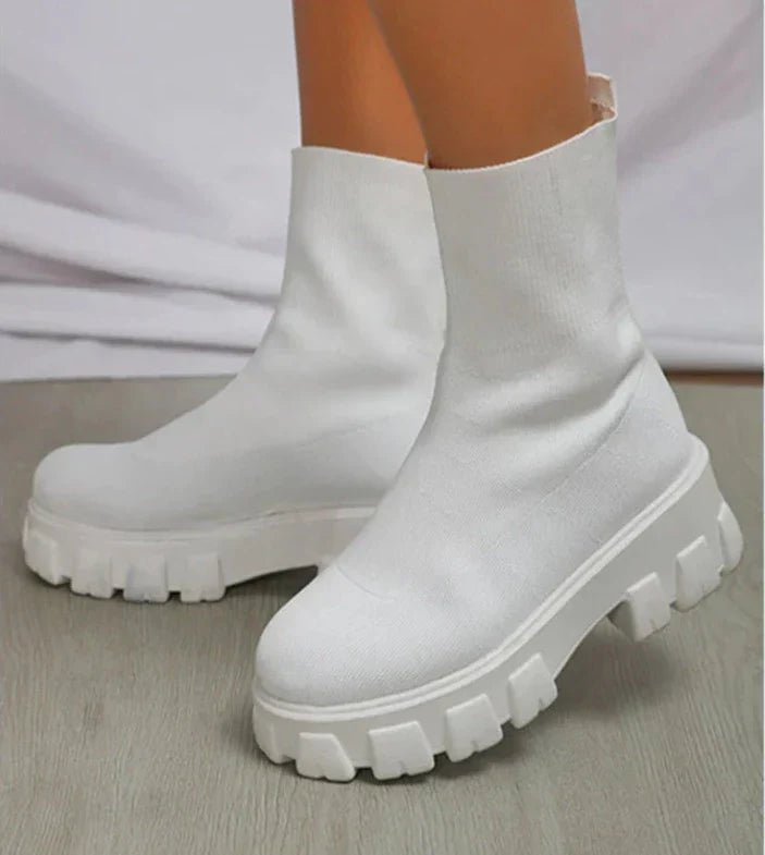Freya | Trendy Women’s Thick Sole Sock Sneakers Boots