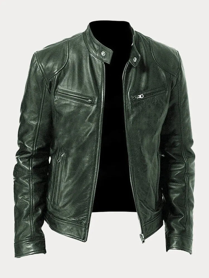 Elijah | Men’s Classic Zip-Up Moto Style Jacket