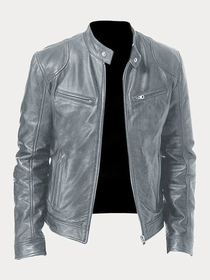 Elijah | Men’s Classic Zip-Up Moto Style Jacket