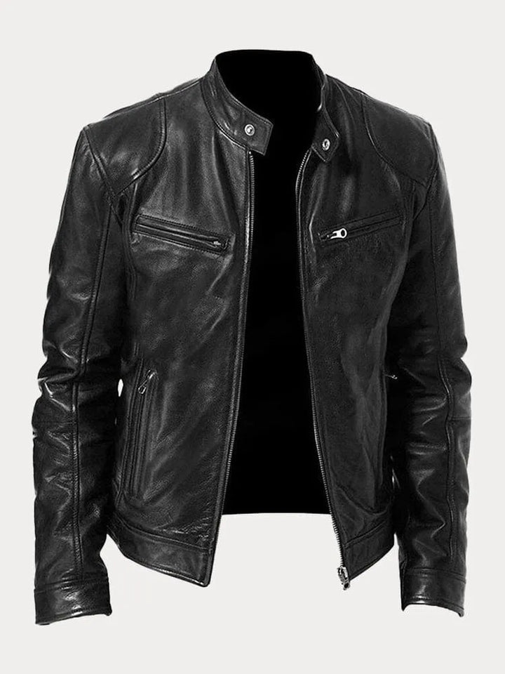 Elijah | Men’s Classic Zip-Up Moto Style Jacket
