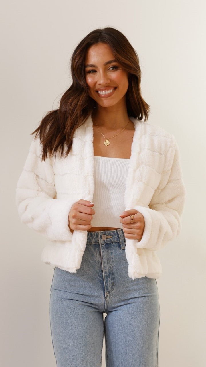 Audrey | Women’s Cropped Faux Fur Winter Jacket
