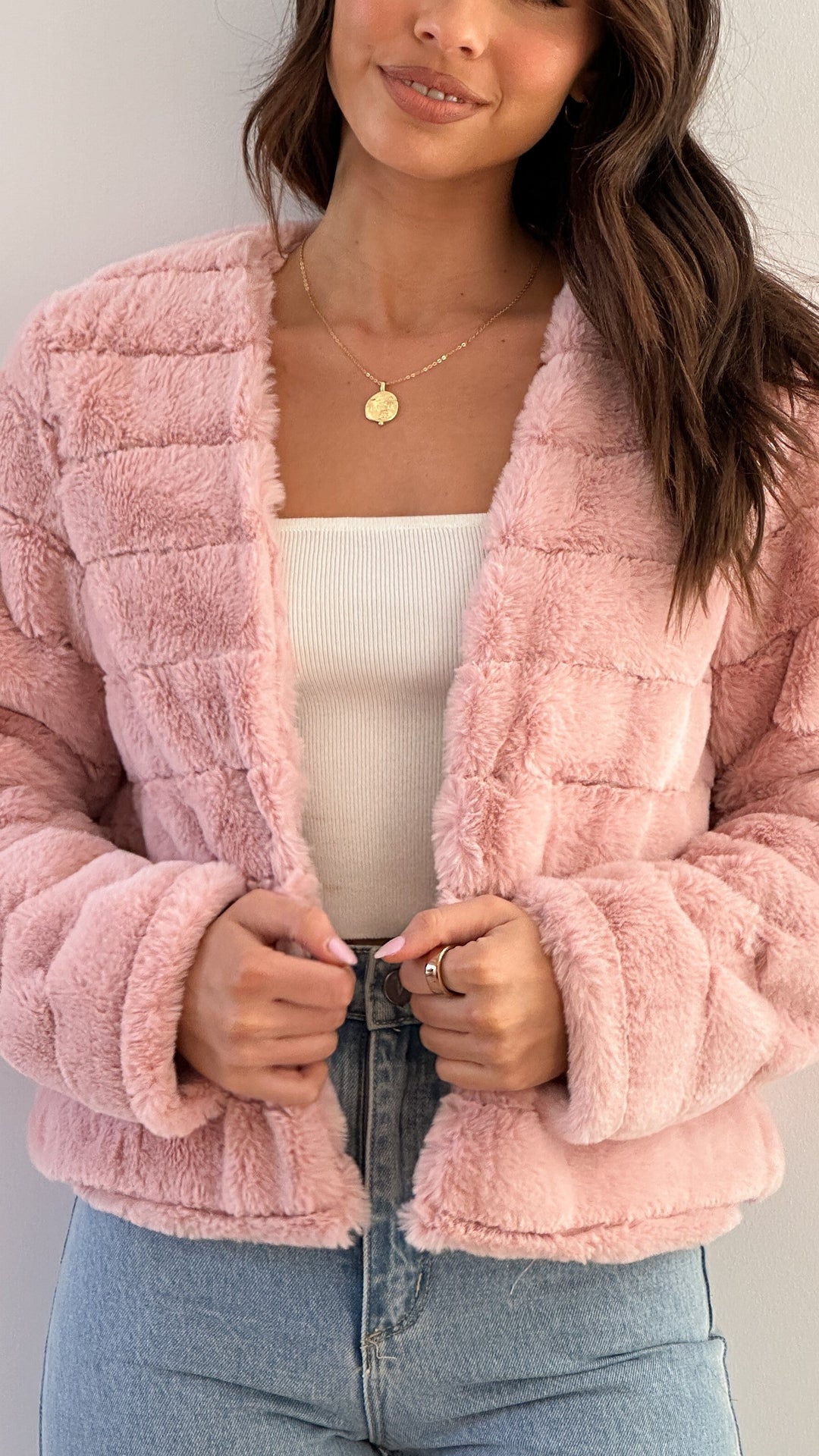 Audrey | Women’s Cropped Faux Fur Winter Jacket