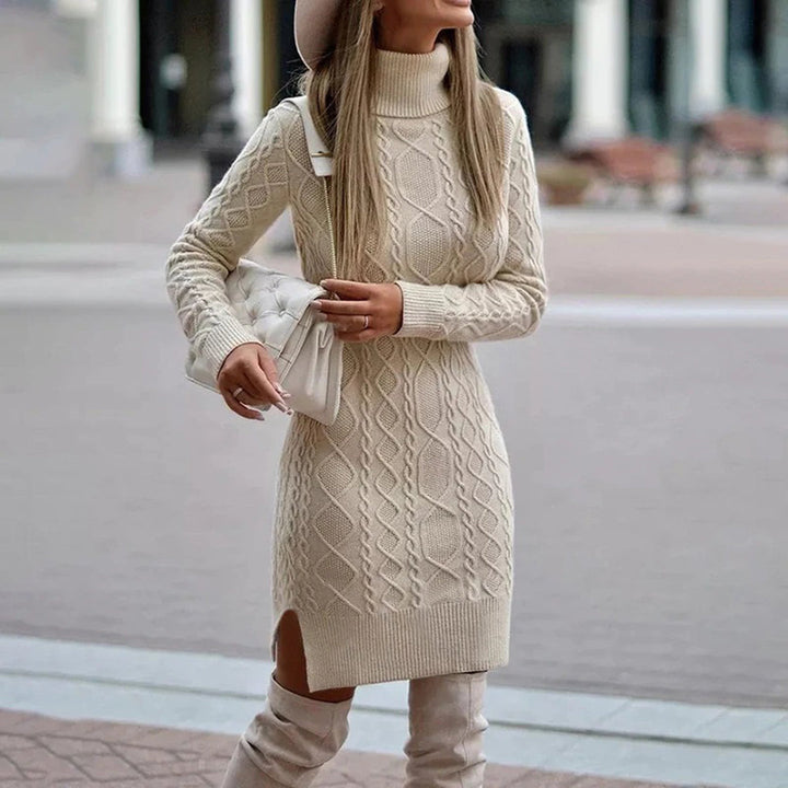 Rachel | Women’s Winter Long Turtleneck Sweater Dress