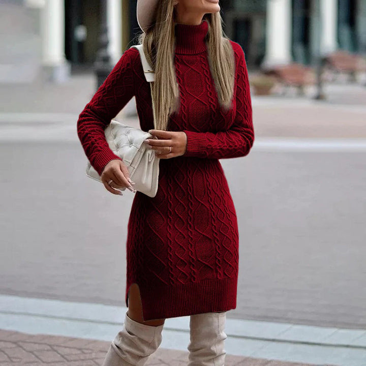Rachel | Women’s Winter Long Turtleneck Sweater Dress