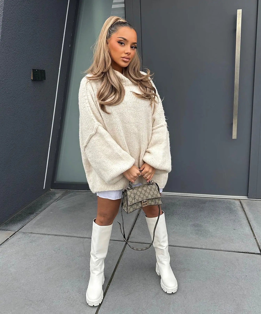 Sarah | Women’s Winter Casual Relaxed Turtleneck Sweater