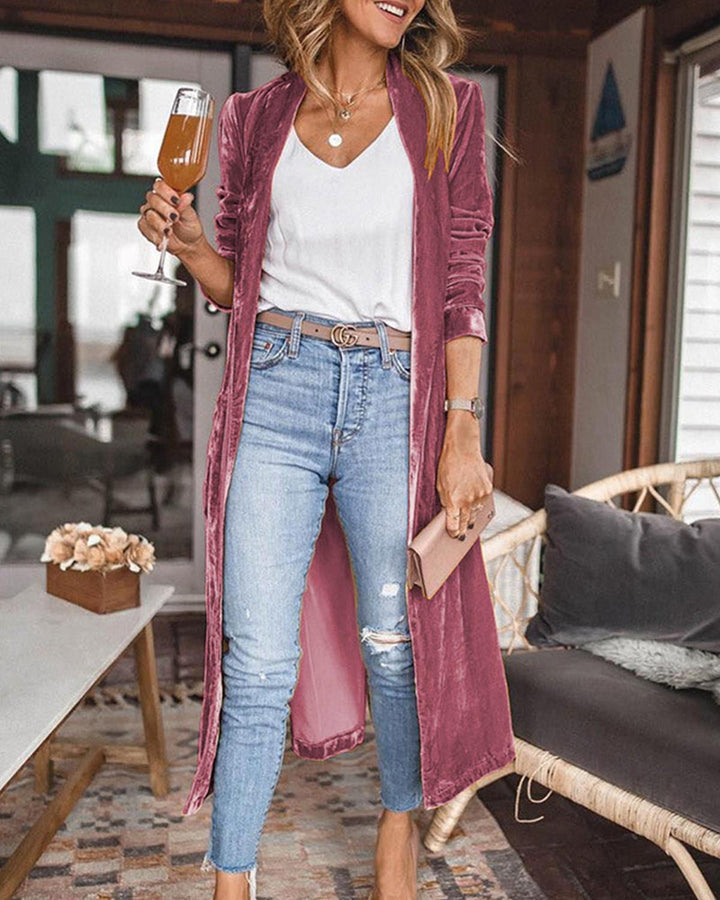 Freya | Women Long Open Front Casual Duster Cardigan