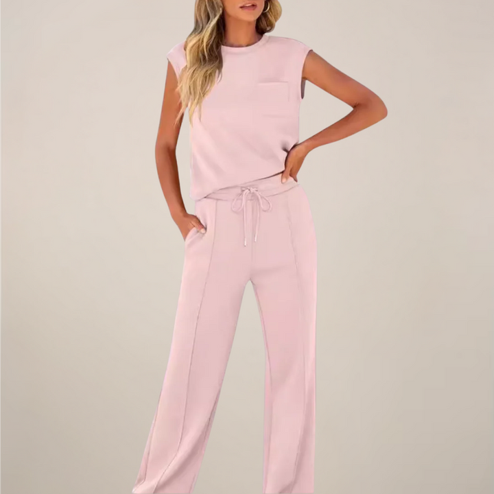 Georgia | Women Spring Drawstring Relaxed Pants Set