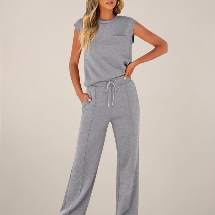 Georgia | Women Spring Drawstring Relaxed Pants Set