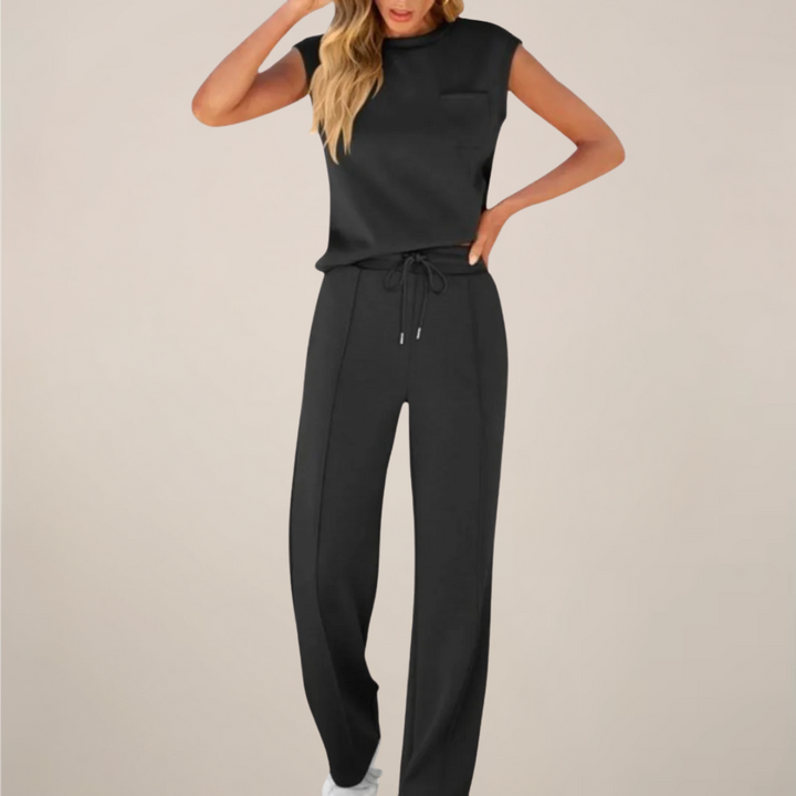 Georgia | Women Spring Drawstring Relaxed Pants Set