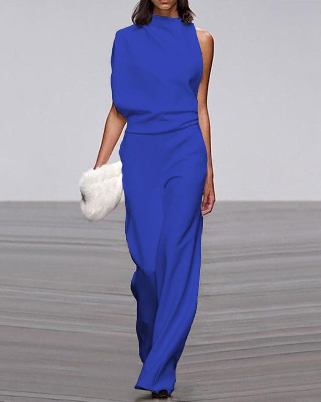 Tessa  | Women’s One Shoulder Draped Jumpsuit