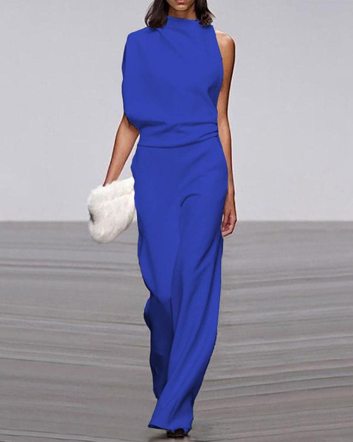 Tessa  | Women’s One Shoulder Draped Jumpsuit