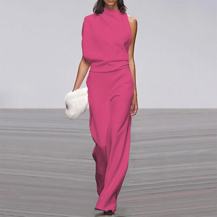 Tessa  | Women’s One Shoulder Draped Jumpsuit