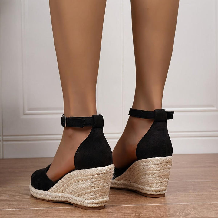 Karen | Women Ankle Strap Closed Toe Wedge Sandals