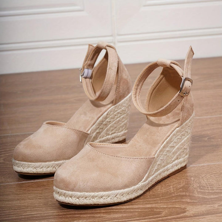 Karen | Women Ankle Strap Closed Toe Wedge Sandals
