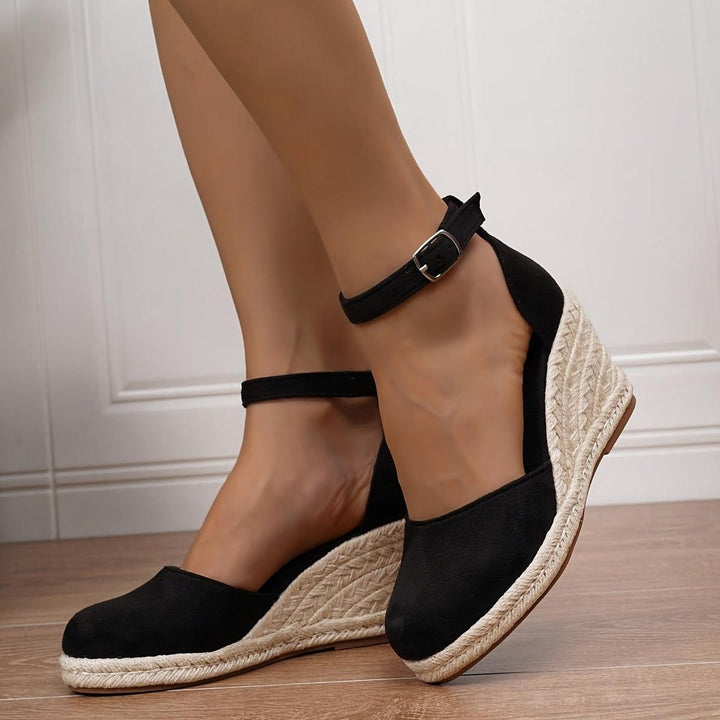 Karen | Women Ankle Strap Closed Toe Wedge Sandals