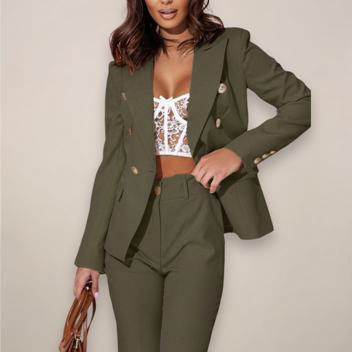 Ava | Women’s Two Piece Tailored Blazer Suit Set