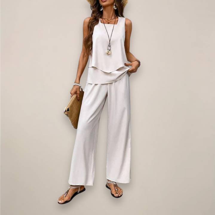 Ella | Women Spring Printed Wide-Leg Set