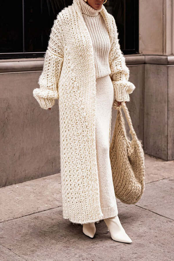 Julia | Women’s Chunky Knit Long Cardigan