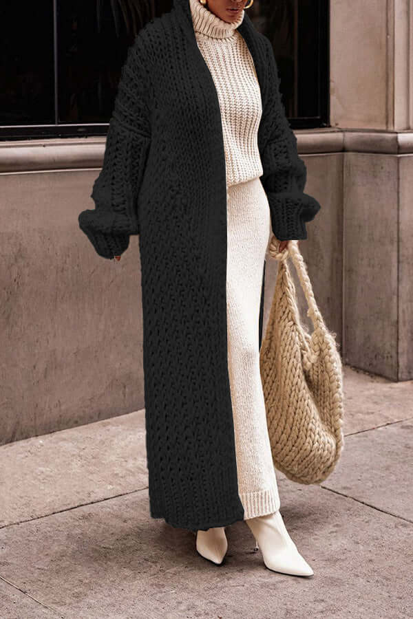 Julia | Women’s Chunky Knit Long Cardigan
