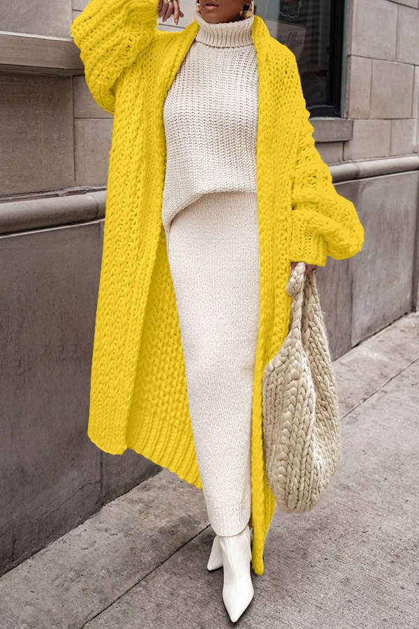 Julia | Women’s Chunky Knit Long Cardigan