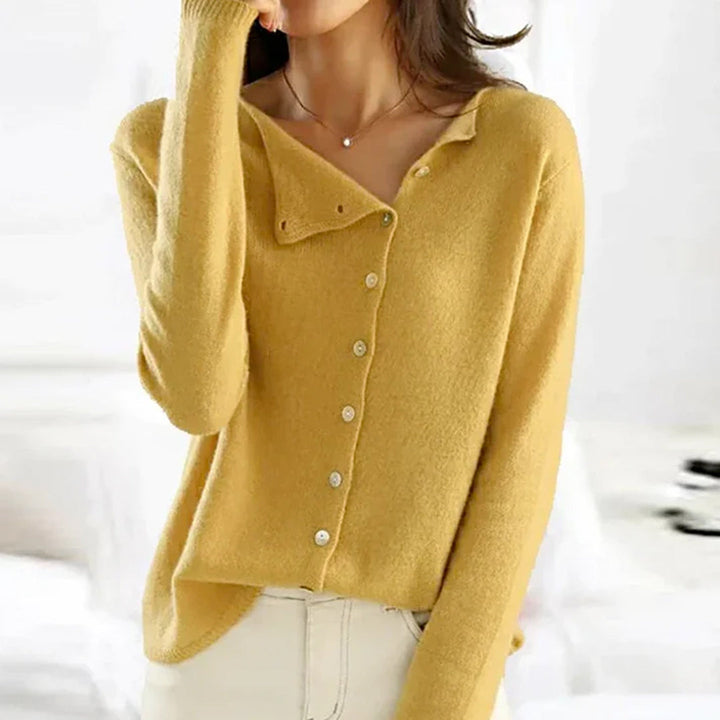 Clara | Women’s Lightweight Stretch Sweater with Buttons