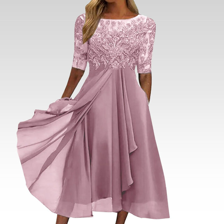 Zaria | Lace Embroidered Cocktail Dress