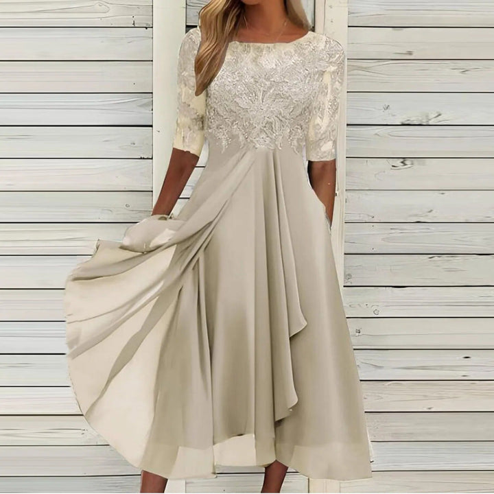 Zaria | Lace Embroidered Cocktail Dress