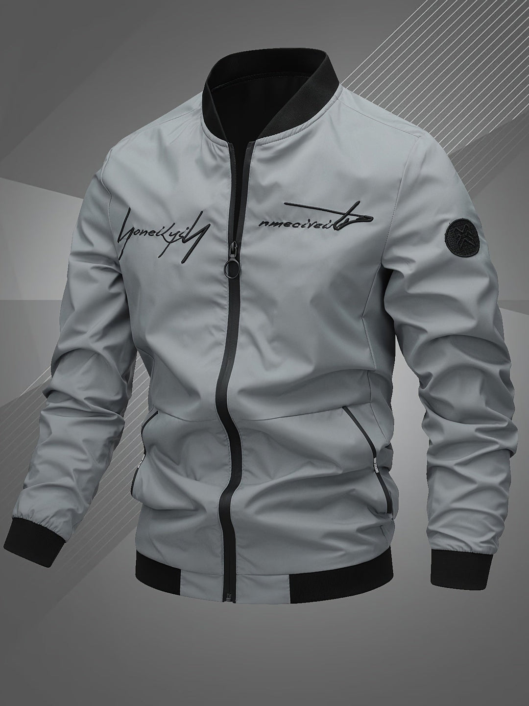 Samuel | Men's Stylish Zip-Up Bomber Jacket with Logo