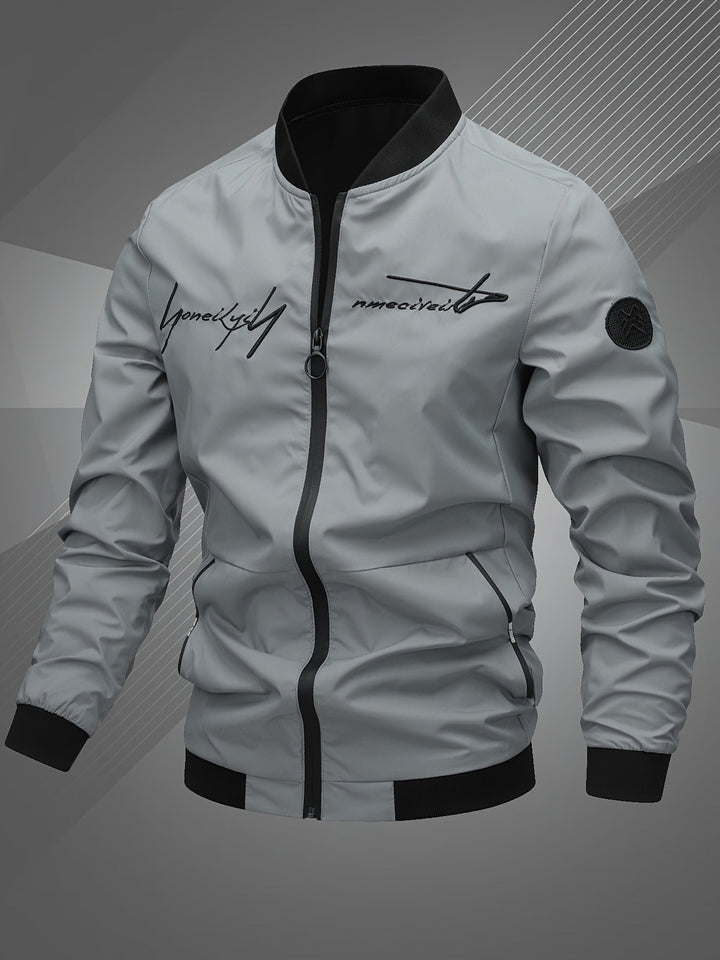 Samuel | Men's Stylish Zip-Up Bomber Jacket with Logo