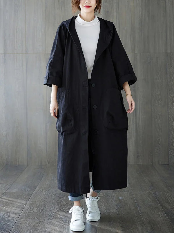 Jessica | Oversized Hooded Longline Casual Coat for Women