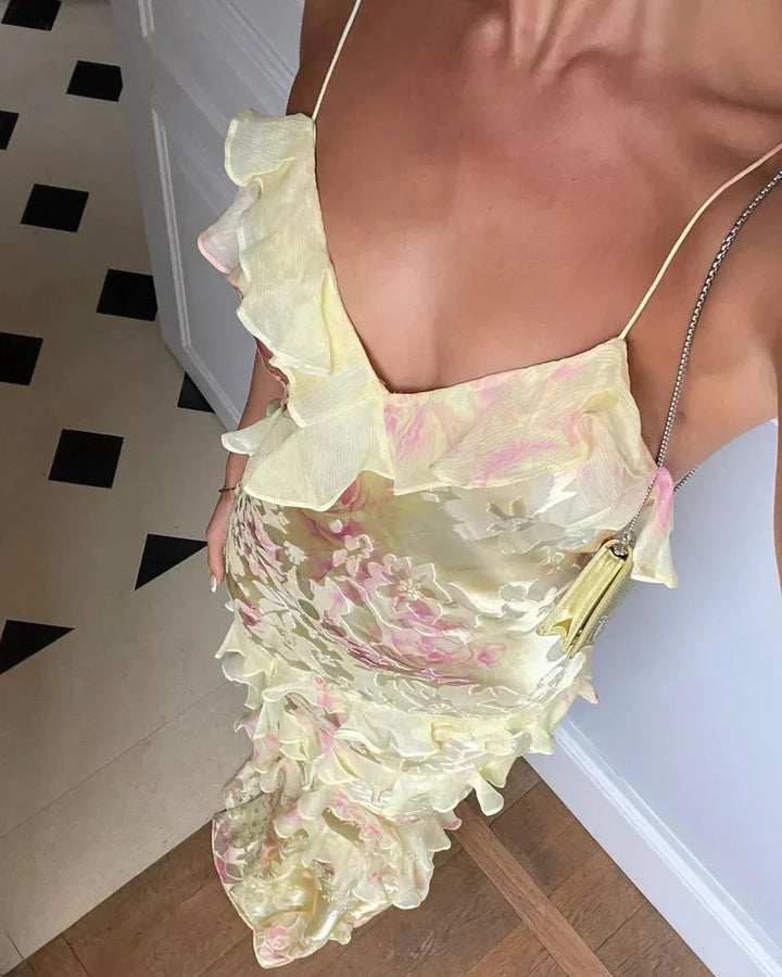 Lily | Women’s Open Back Ruffle Weddings Dress