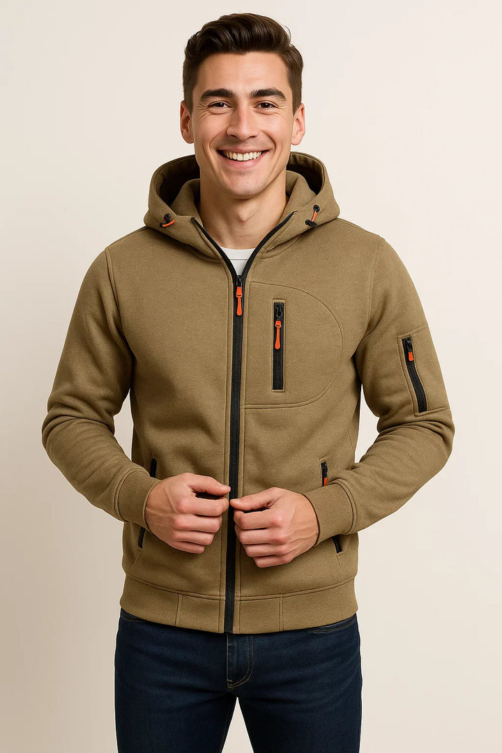 James | Men's Relaxed Fit Winter Zip-Up Hoodie