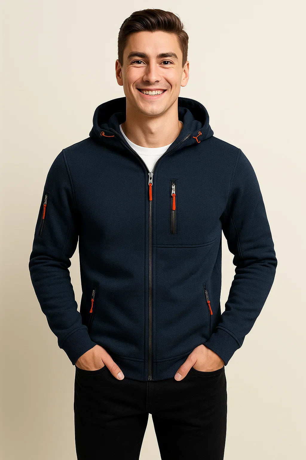 James | Men's Relaxed Fit Winter Zip-Up Hoodie