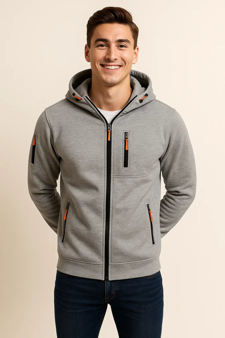 James | Men's Relaxed Fit Winter Zip-Up Hoodie