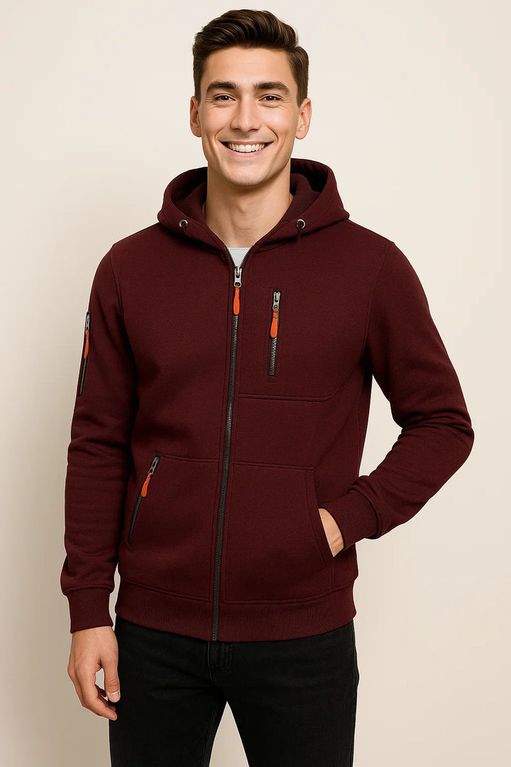 James | Men's Relaxed Fit Winter Zip-Up Hoodie