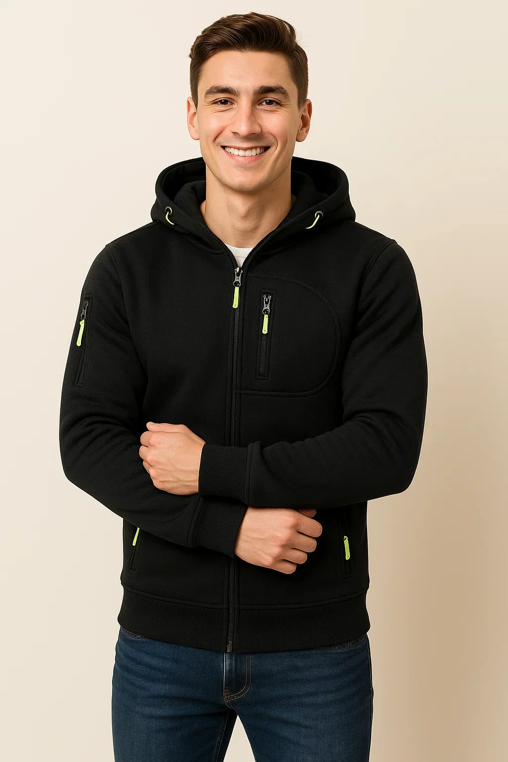 James | Men's Relaxed Fit Winter Zip-Up Hoodie