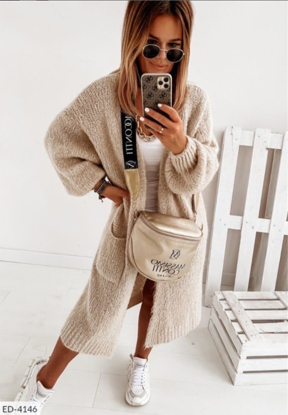 Demi | Women’s Cozy Oversized Long Knit Cardigan