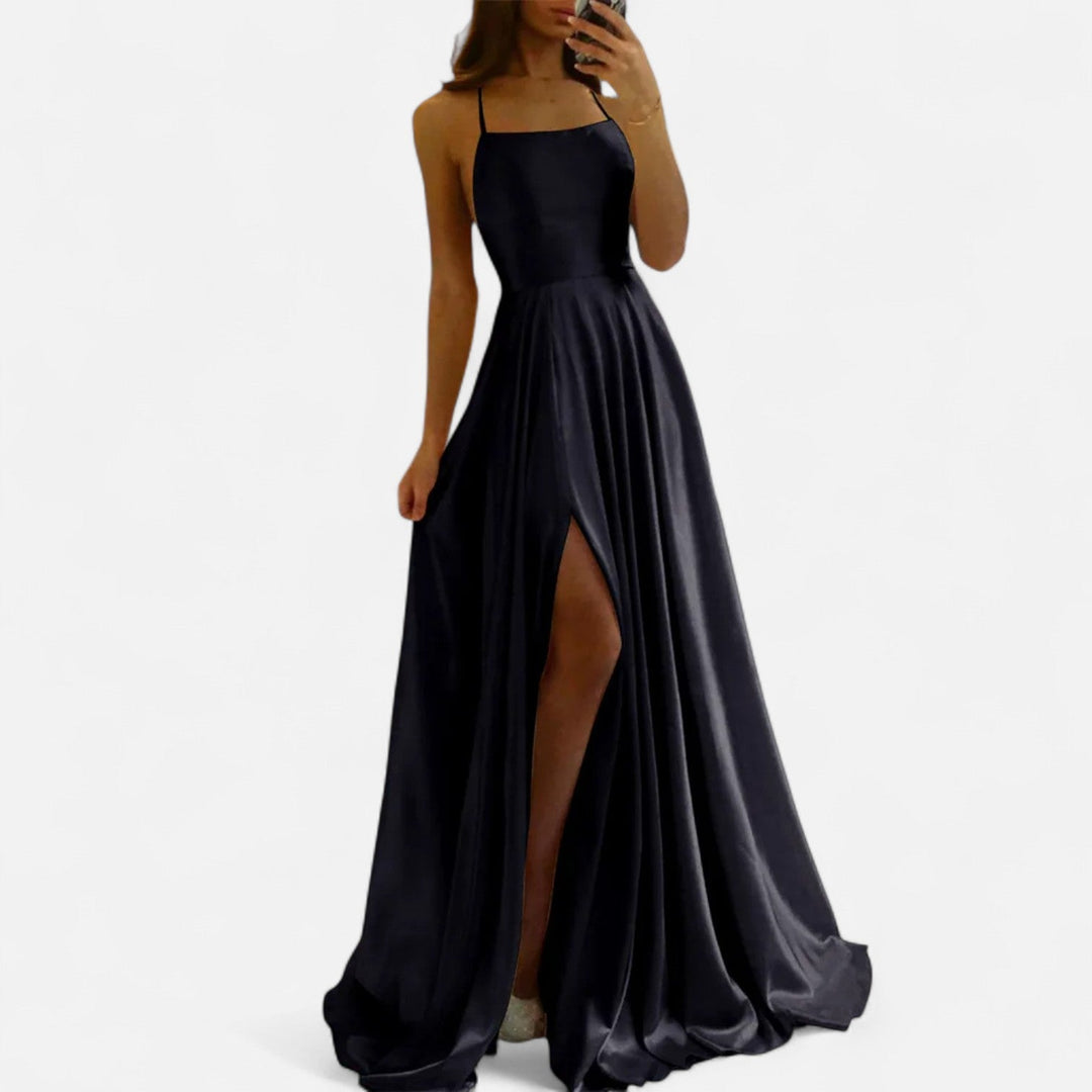 Ivy | Women’s Elegant Slit Evening Gown Maxi Dress