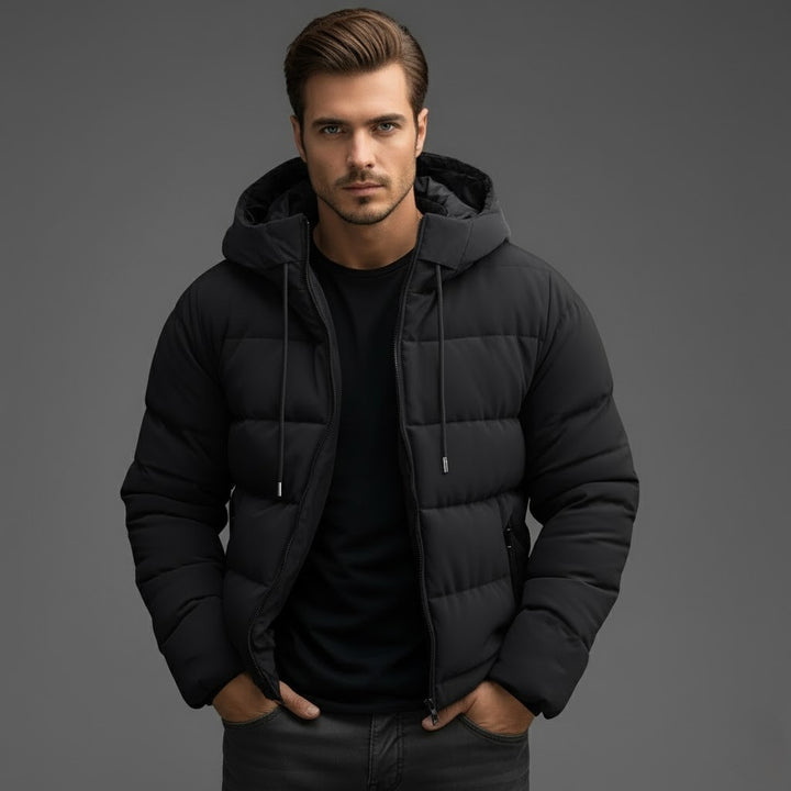 Samuel | Men’s Winter Quilted Puffer Jacket With Hood