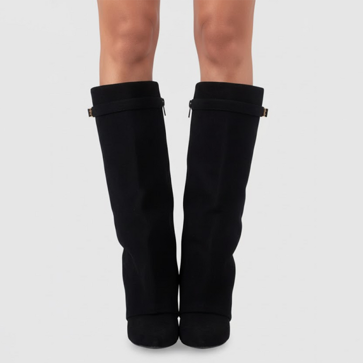 Connor | Women’s Leather Thigh-High Boots with Buckle