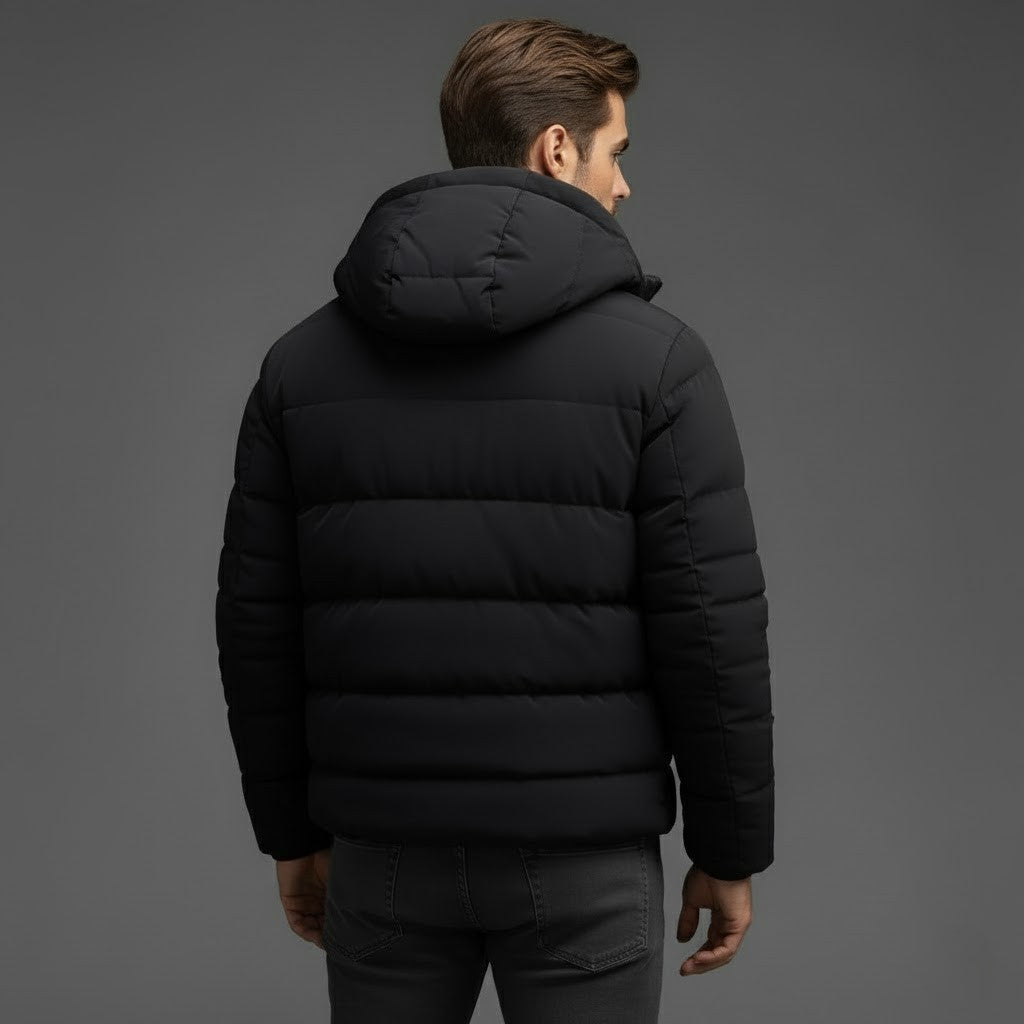 Samuel | Men’s Winter Quilted Puffer Jacket With Hood