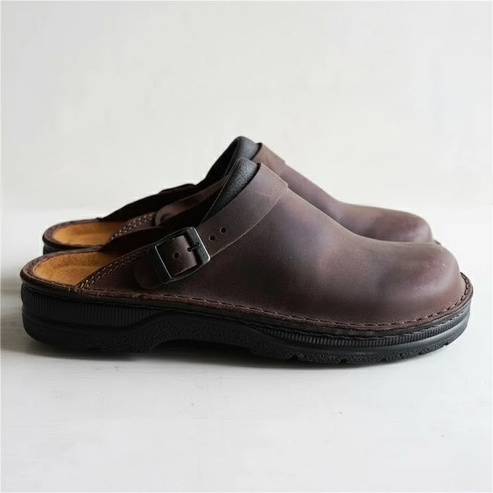 Arthur | Men’s Orthopaedic Leather Slip On Clogs