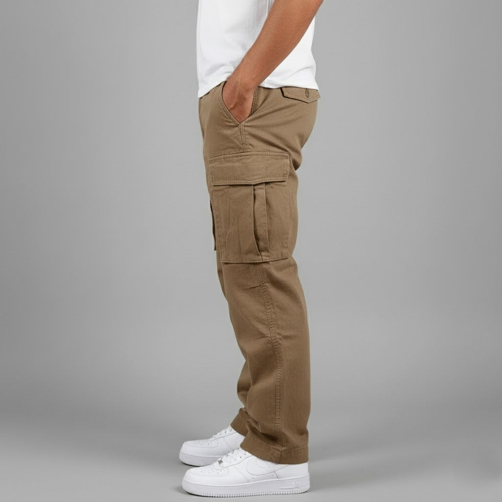 Benjamin | Men’s Relaxed Fit Cargo Pants with Side Pockets Streetwear